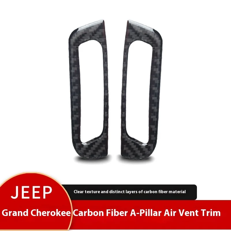 

For Jeep Grand Cherokee True Carbon Fiber Interior Modified A-pillar Out of Trend Decorative Frame, Auto Parts
