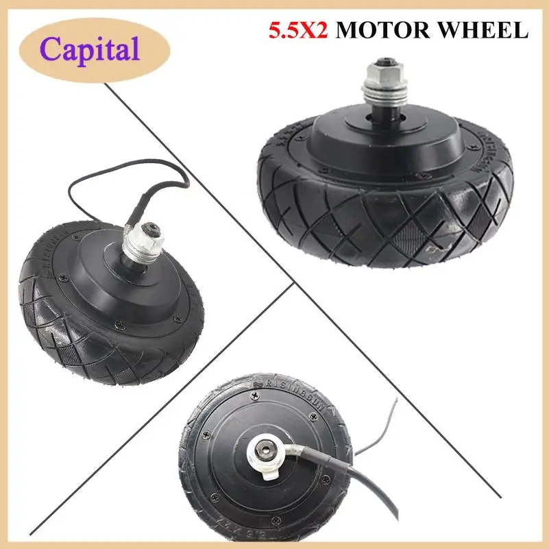 

24V/36V universal electric scooter brushless motor motors wheel 5.5 inch brushless toothless wheel hub motor solid tire