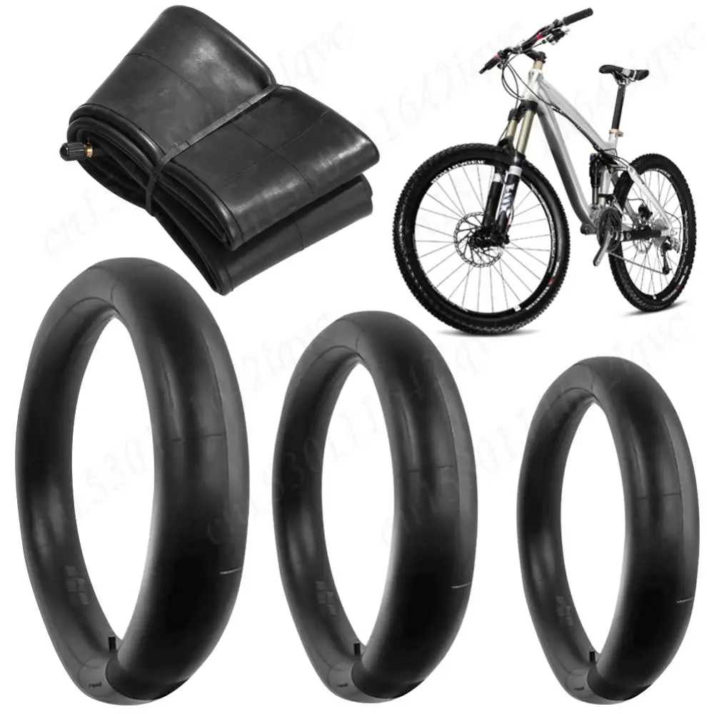 Bike Inner Tube with AV Schrader Valve Wided Spare Tube Butyl Rubber Snowmobiles Tyre for E-Bike MTB Fat Beach Bikes