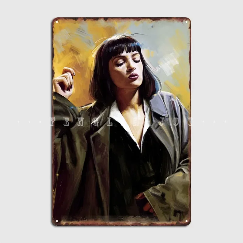 Mia Wallace Metal Sign Classic Cinema Garage Plates Club Bar Tin Sign Poster