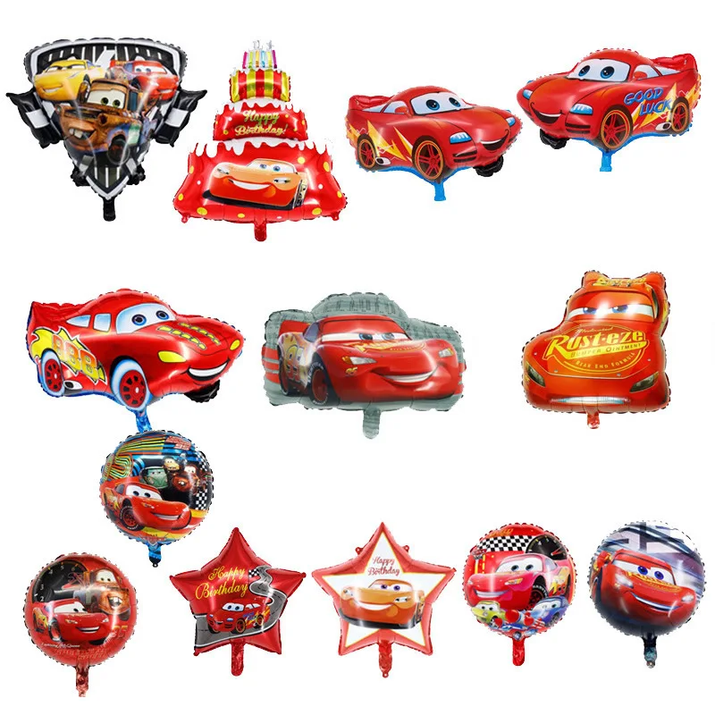 Cars Disney Pixar 18 Inch Balloon Smile Lightning Mcqueen Car Children Birthday Party Mater, Sally Cake Aluminum Balloon