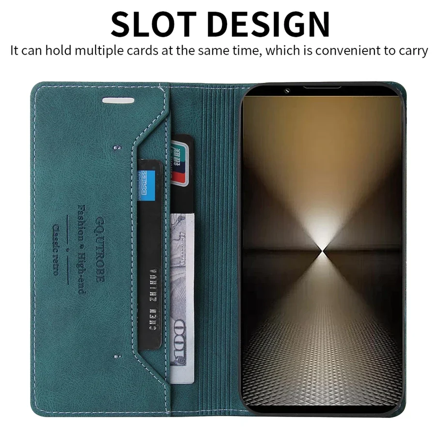 Skórzane etui z klapką i gniazdem RFID do Sony Xperia 1 VI 10 V 5 V 1 V 10 IV 5 IV 1 IV 10 III 5 III 1 III ACE III XZ1 XZ4
