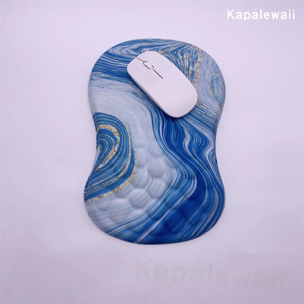 

Blue Strata Liquid Mouse Pad Wrist Rest Mousepad Support Desk Pad Ergonomic Cloud Mouse Pads Gamer Keyboard Mouse Mat Wrist Rest