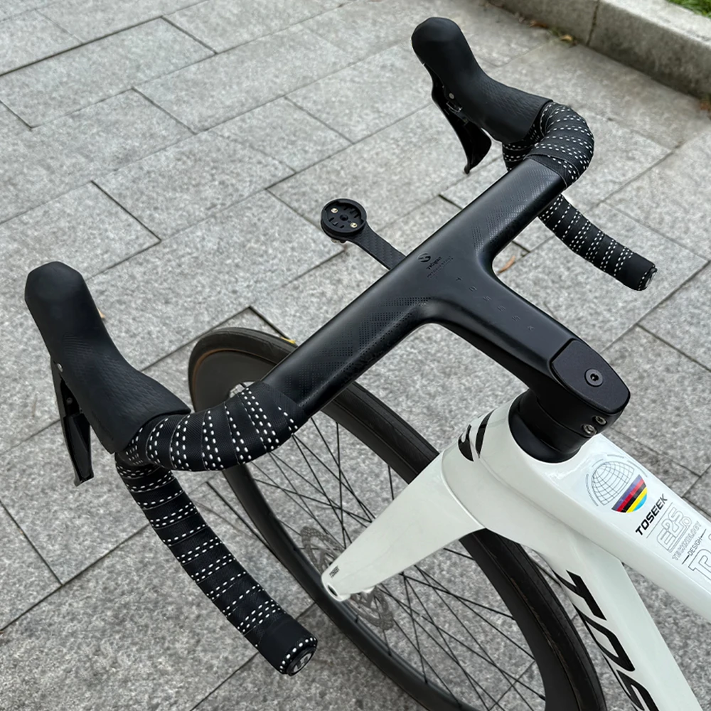 TOSEEK Carbon-Lenker, Rennrad-Carbon-Lenker, T700 Carbon-Integrallenker, Di2 Fahrradzubehör, Carbon-Drop-Bar – Detail 12