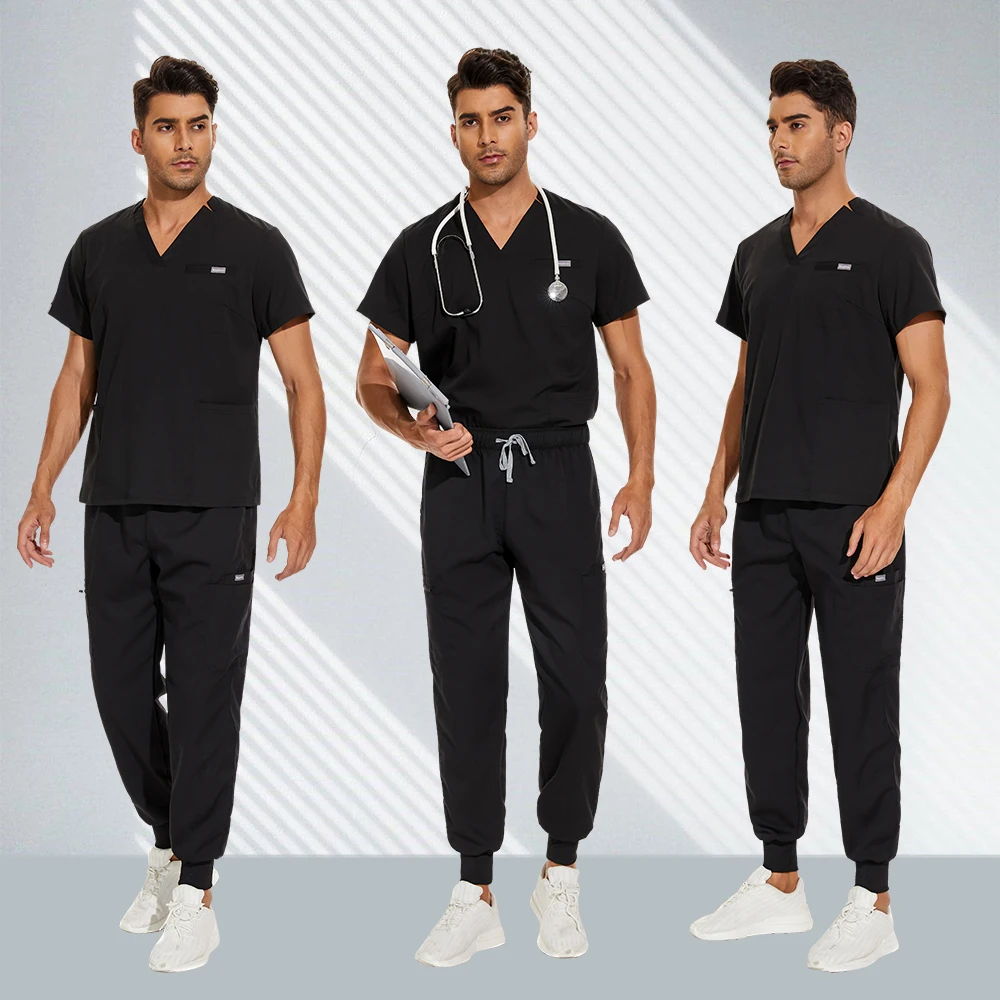 

Men Medical Uniforms Scrubs Sets Unisex Doctors Nurses Accessories Surgical Suits Hospital Dental Clinic Lab Workwear Clothes