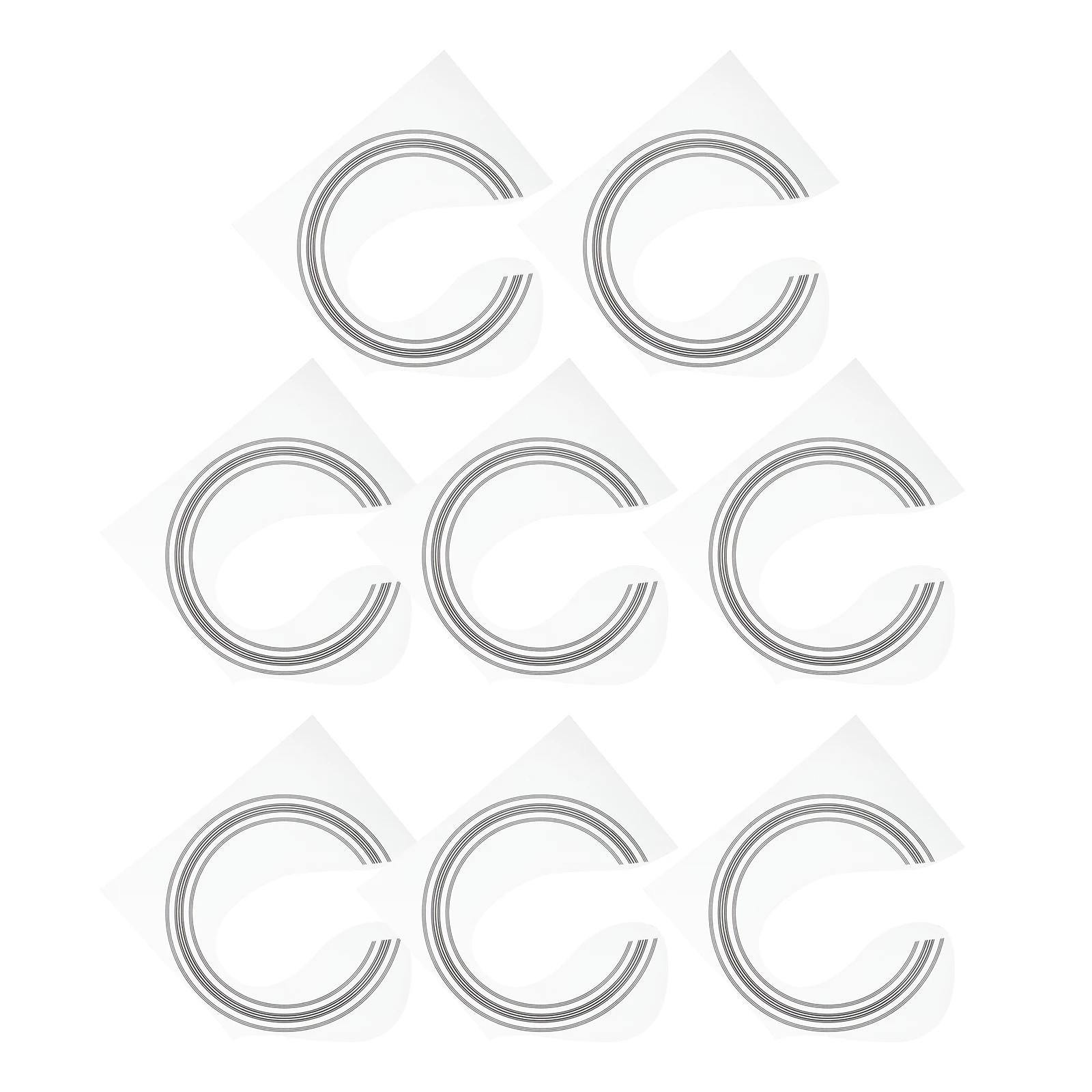 

8 Pcs Sound Hole Rosette Guitar Water Decals Classical Parts Decoration Stickers Acoustic Sound Hole Ring Easy Install Durable