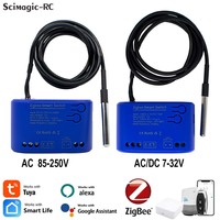 Zigbee 16A 2000W Smart Temperature Switch AC 12V or 220V With Temperature Sensor Thermostat Data Monitoring Work With Alexa,Tuya