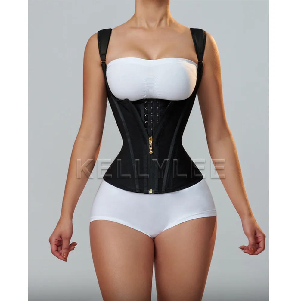 

Highly Compressed Sexy Body Wrap Waist Trainer Adjustable Tummy Belt Waist Trimmer with Shoulder Straps for Postpartum Recovery