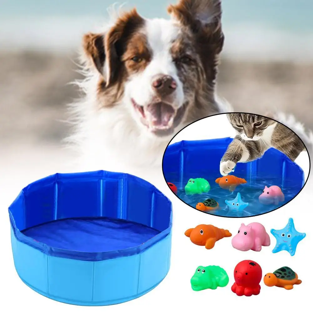 

Foldable Dog Bath Swimming Pool Plastic Collapsible Kids Pool PVC Foldable Indoor And Outdoor For Dogs Cats Kid Portable Dog Tub