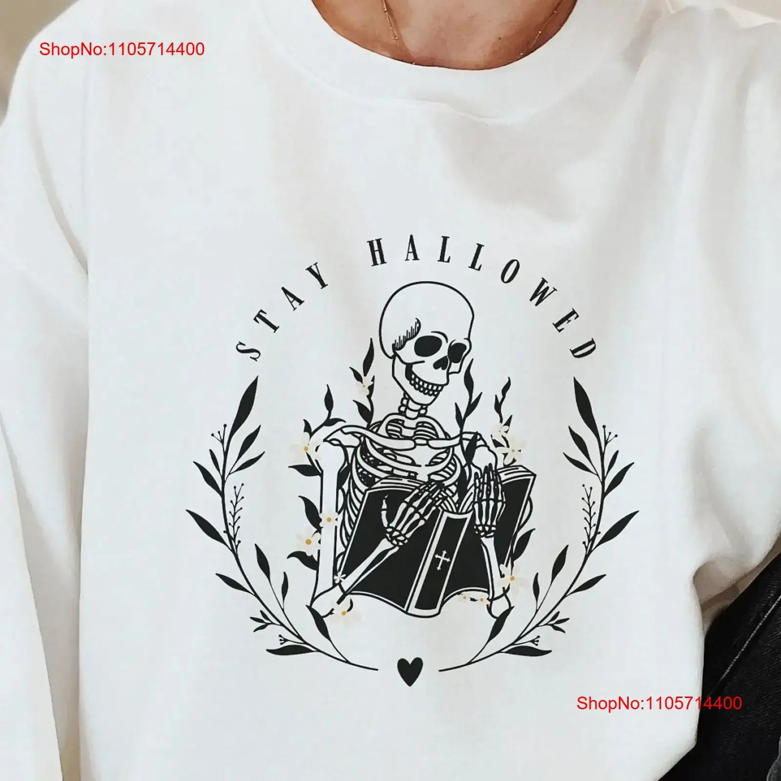 Stay Hallowed Christian Halloween SweaT T Shirt Crewneck Spooky Season s Aesthetic vintage Washed Casual fashion streetwear