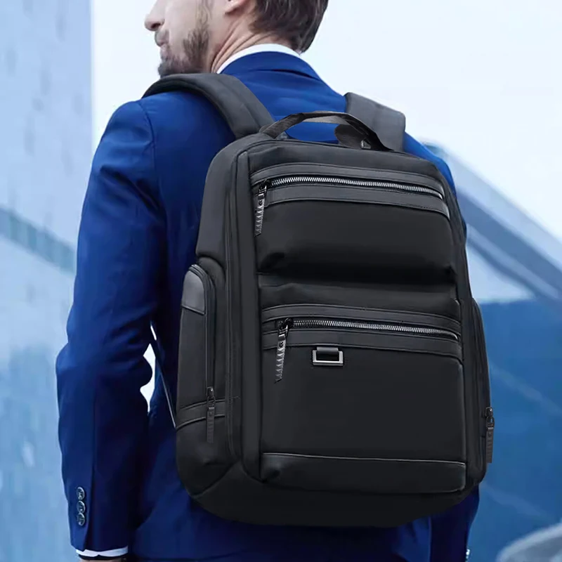 High-quality USB charging men's backpack - Large laptop backpack - Men's briefcase - Student bag