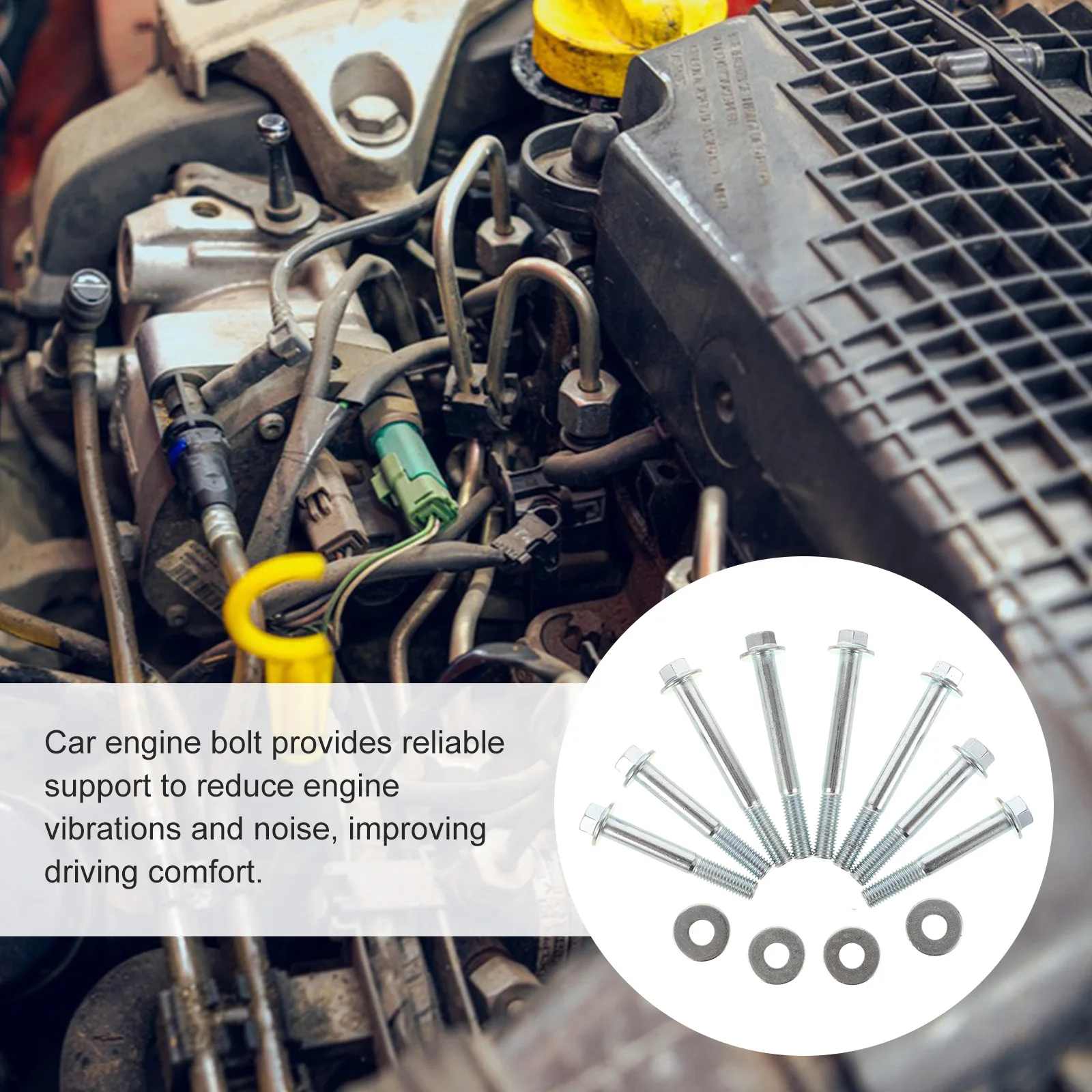 

1 set Bracket Bolt Set Replacement Stainless Steel Stand Flange Mount Support Durable Car Heavy Duty Engine Stand Bolts Set