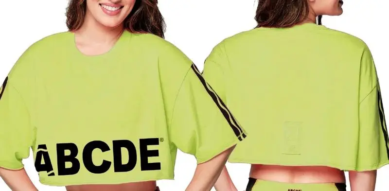 ABCDE fitness leisure sports dance cotton short sleeve loose T-shirt dt0454