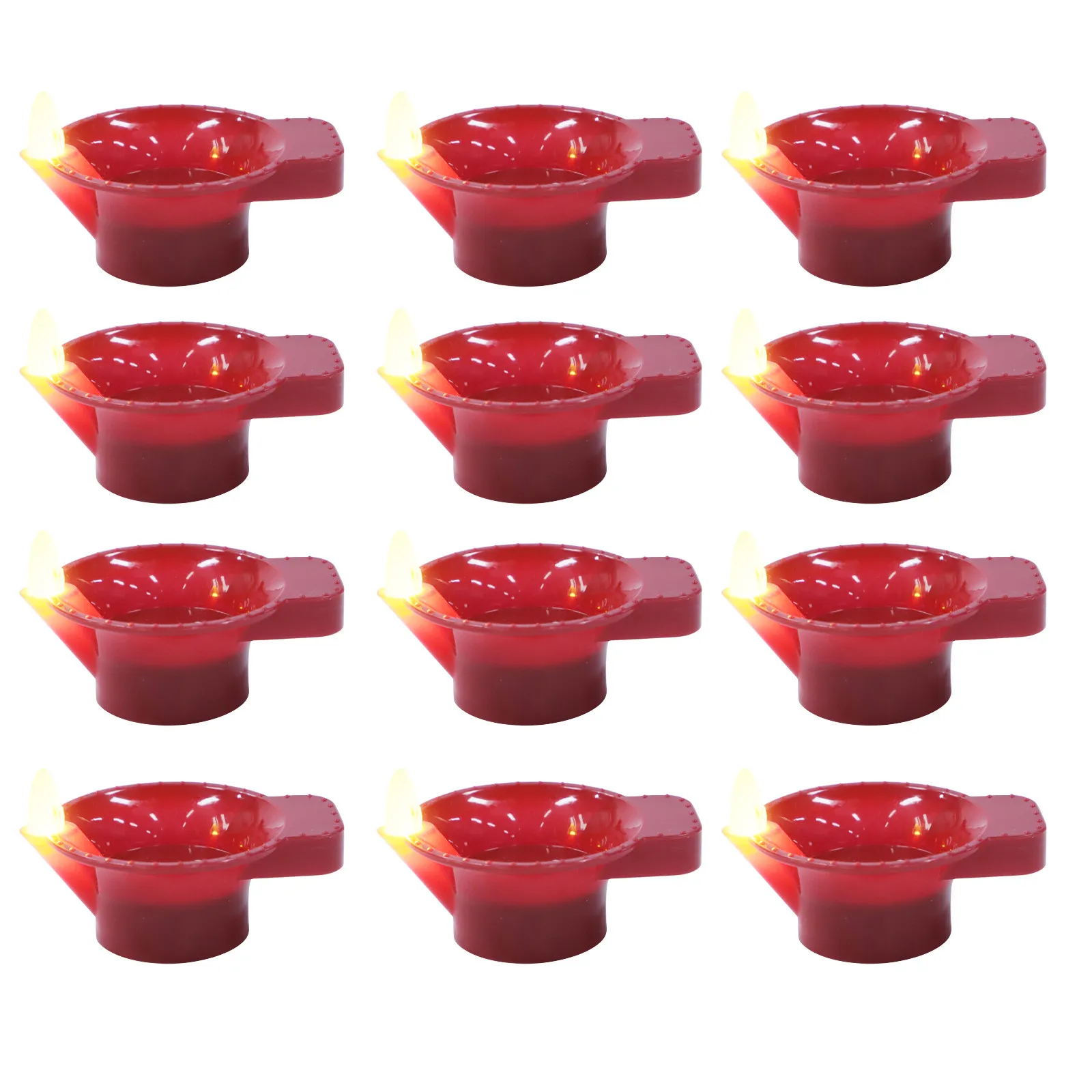 12Pcs LED Waterproof Floating Lights Flameless Tealights for Home Wedding Pool Centerpiece Warm White Flickering