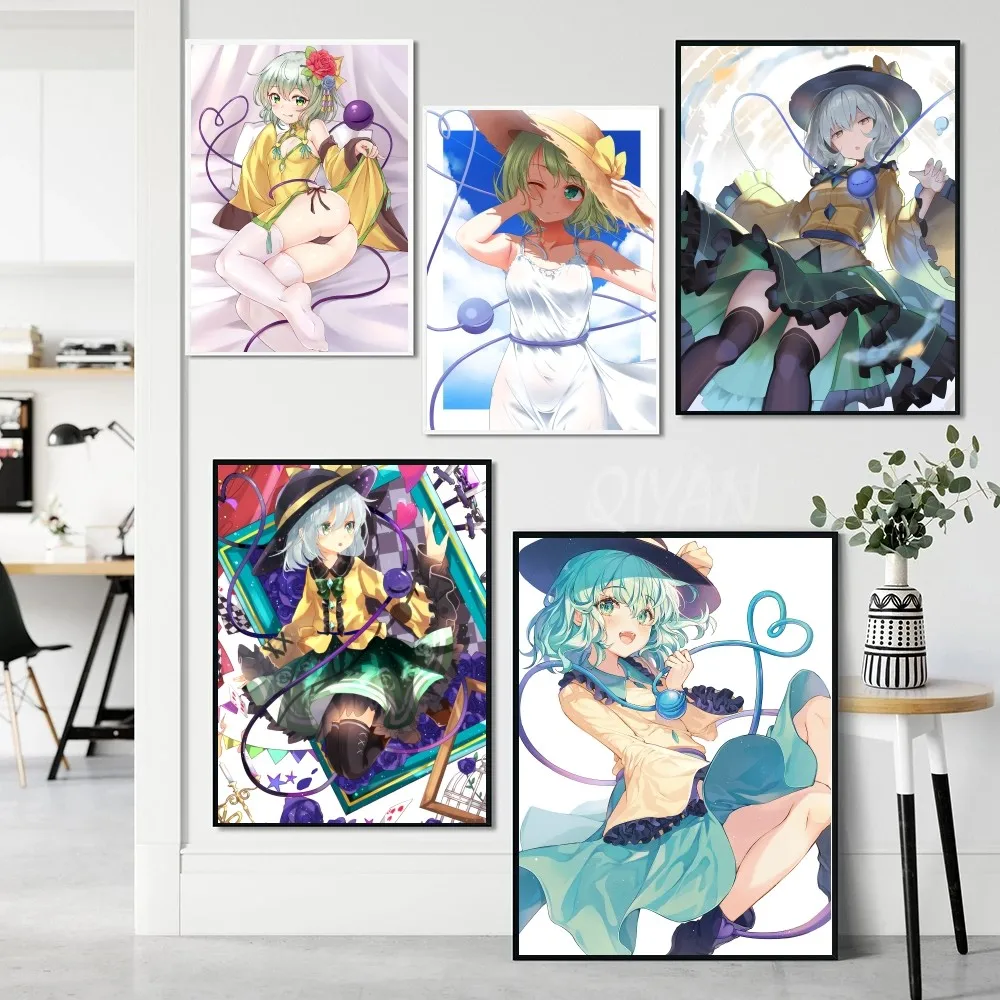 Touhou Project Komeiji Koishi Anime Girl Poster Paper Print Home Living Room Bedroom Entrance Bar Cafe Art Painting Decoration