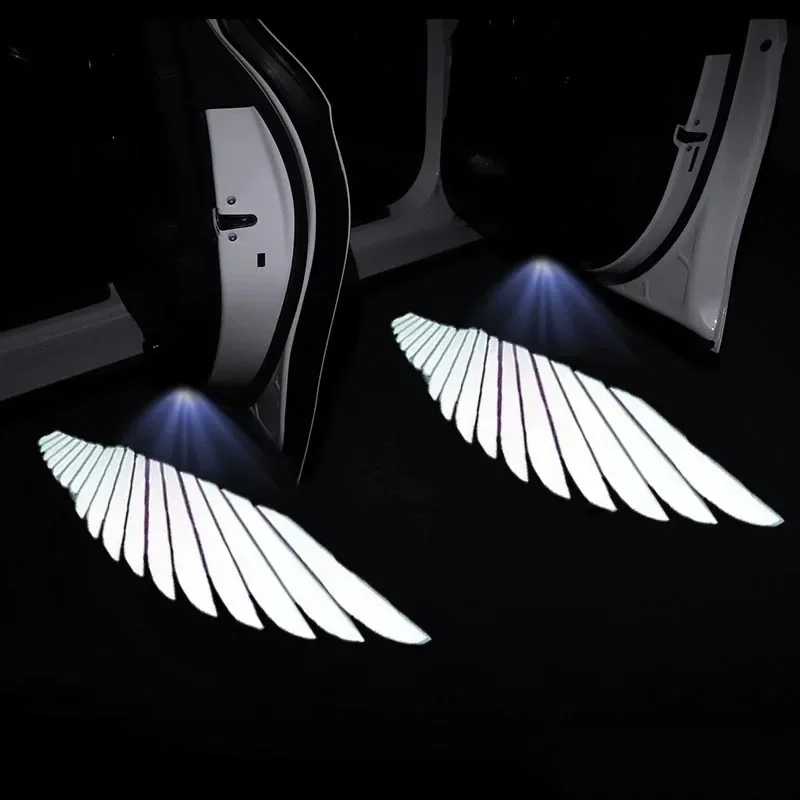

Angel Wings Welcome Light 3D Dynamic Princess Please Get in the Car Door Welcome Light Car Atmosphere Light Accessories