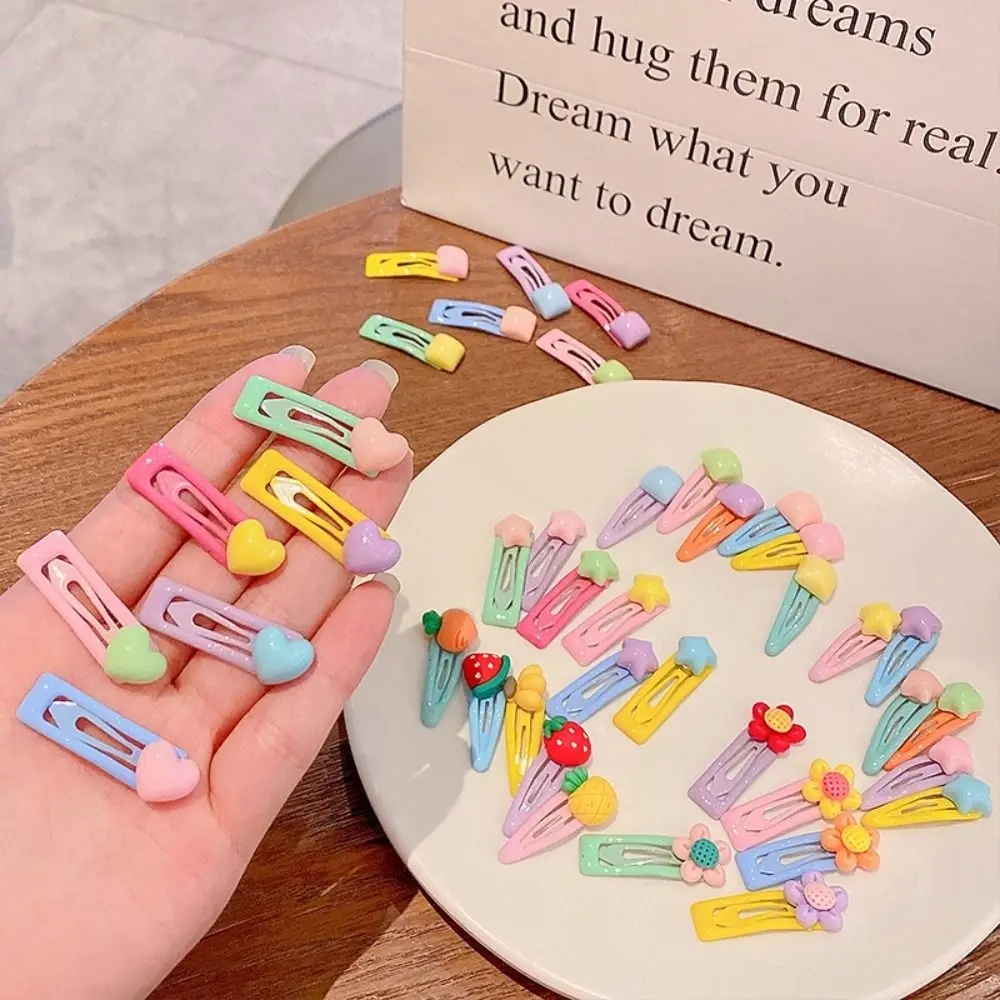 5/6 pezzi/set nuove forcine per frutta carine mini fermagli per capelli colorati bellissime mollette per bambini