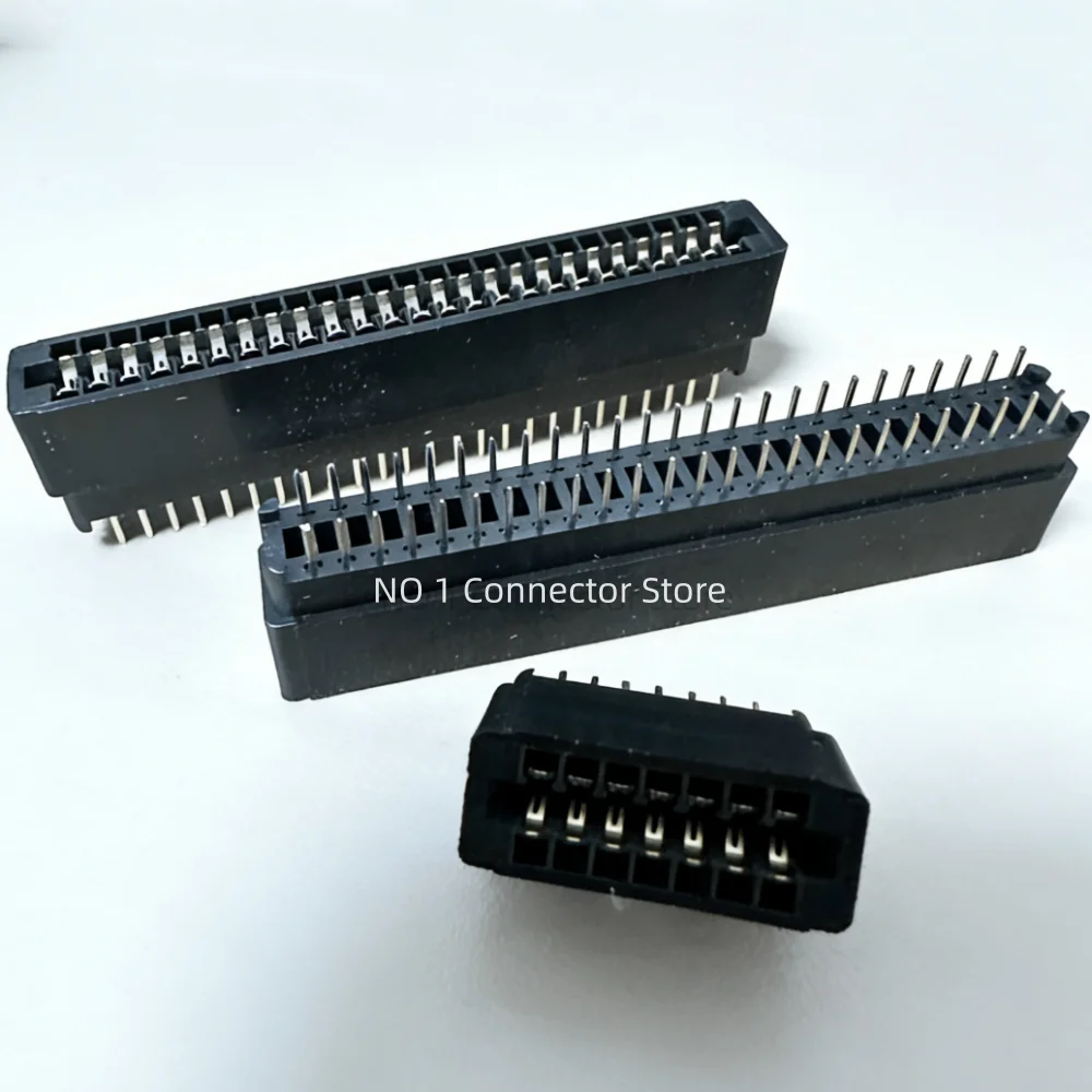 2.54mm Pitch Edge Card Connector Slot Bus Socket Gold Finger Socket PCB Board Straight Curved Pin 4/6/8/10/12/14/16/18/20P-86Pin