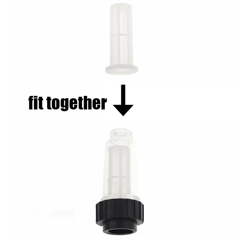 5 個の洗濯機水フィルターネットケルヒャー K2-K7 シリーズ高圧フィルター 7.8x3.5x2.5cm プラスチック透明セットに適しています