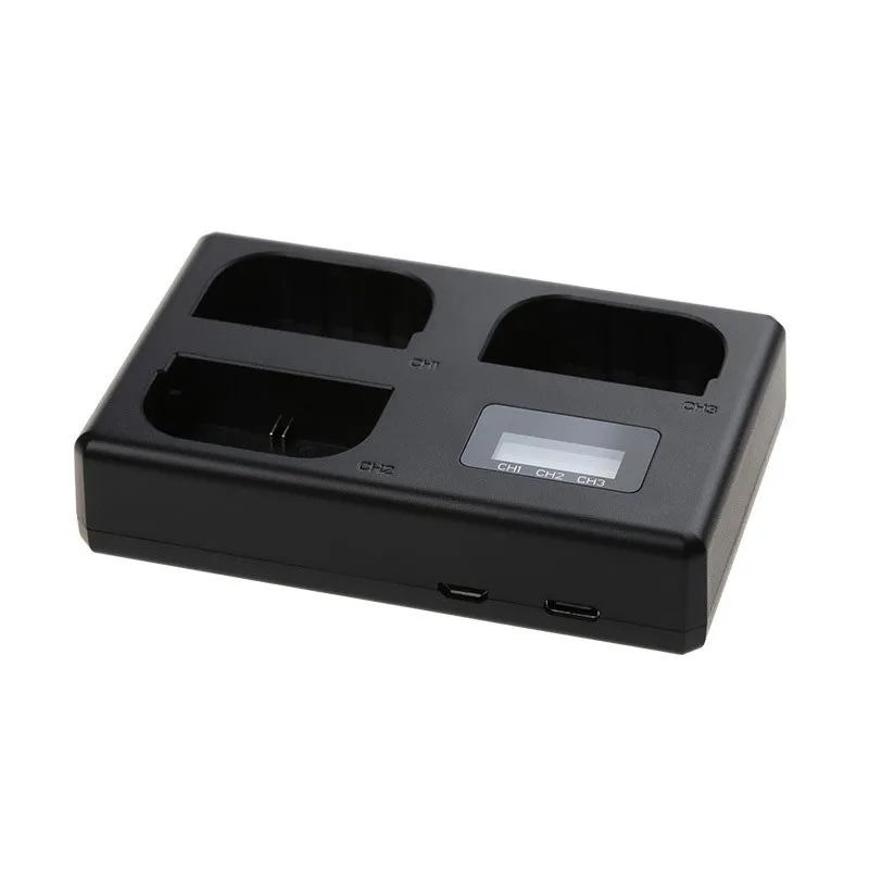 LP-E6-tri Portable Battery Charger 3 Charging Slots for Canon R5 R6 Cameras Batteries DSLR Triple Charging Base