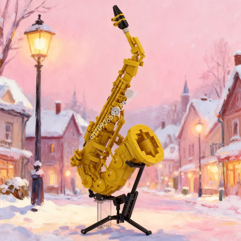 

720 шт. MOC значки модель саксофона строительные блоки архитектура сборка Рождественский подарок игрушка DIY творческая идея образовательный кирпич