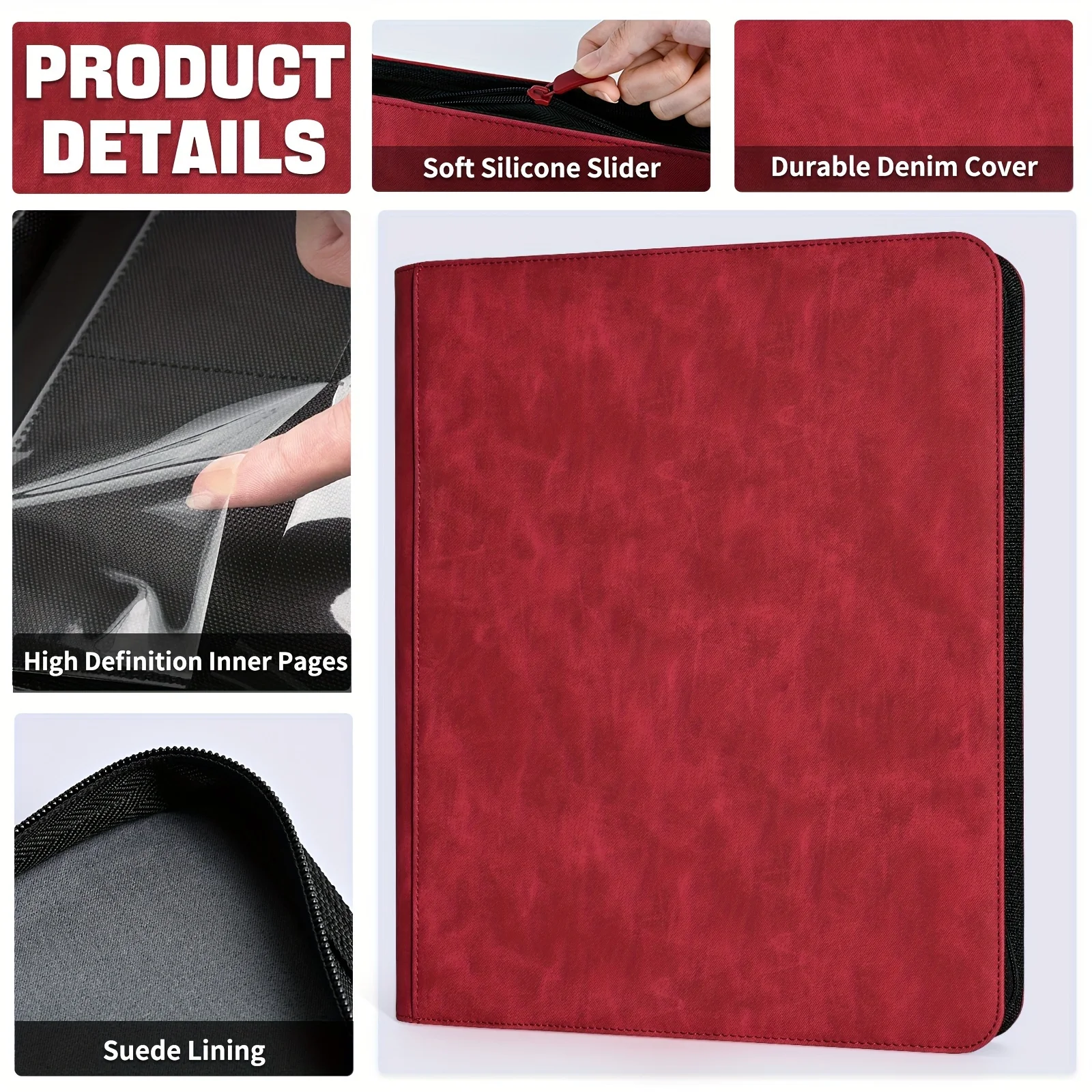9-Pocket Durable Faux Leather Zip Card Binder - Premium Trading Card Album with Side-Loading Feature for TCG, - AliExpress 26 9-Pocket Durable Faux Leather Zip Card Binder - Premium Trading Card Album with Side-Loading Feature for TCG, - AliExpress 26