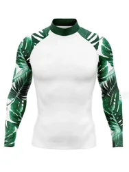 Men Swimsuit Swimming T-shirt Beach UV Protection Swimwear Rash Guard Long Sleeve Surfing Diving Swimsuit Surf T-shirt