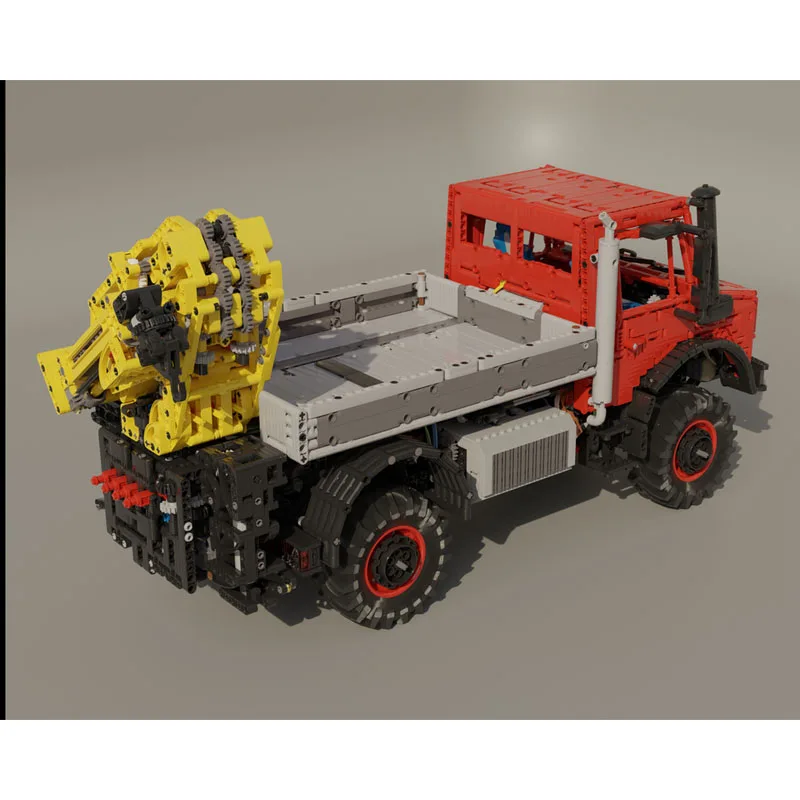 

MOC-215848 Cargo Transport Truck U5023 with 16 Speed Gearbox with Crane and Bed6360 Parts Toys for Boys and Kids Gifts