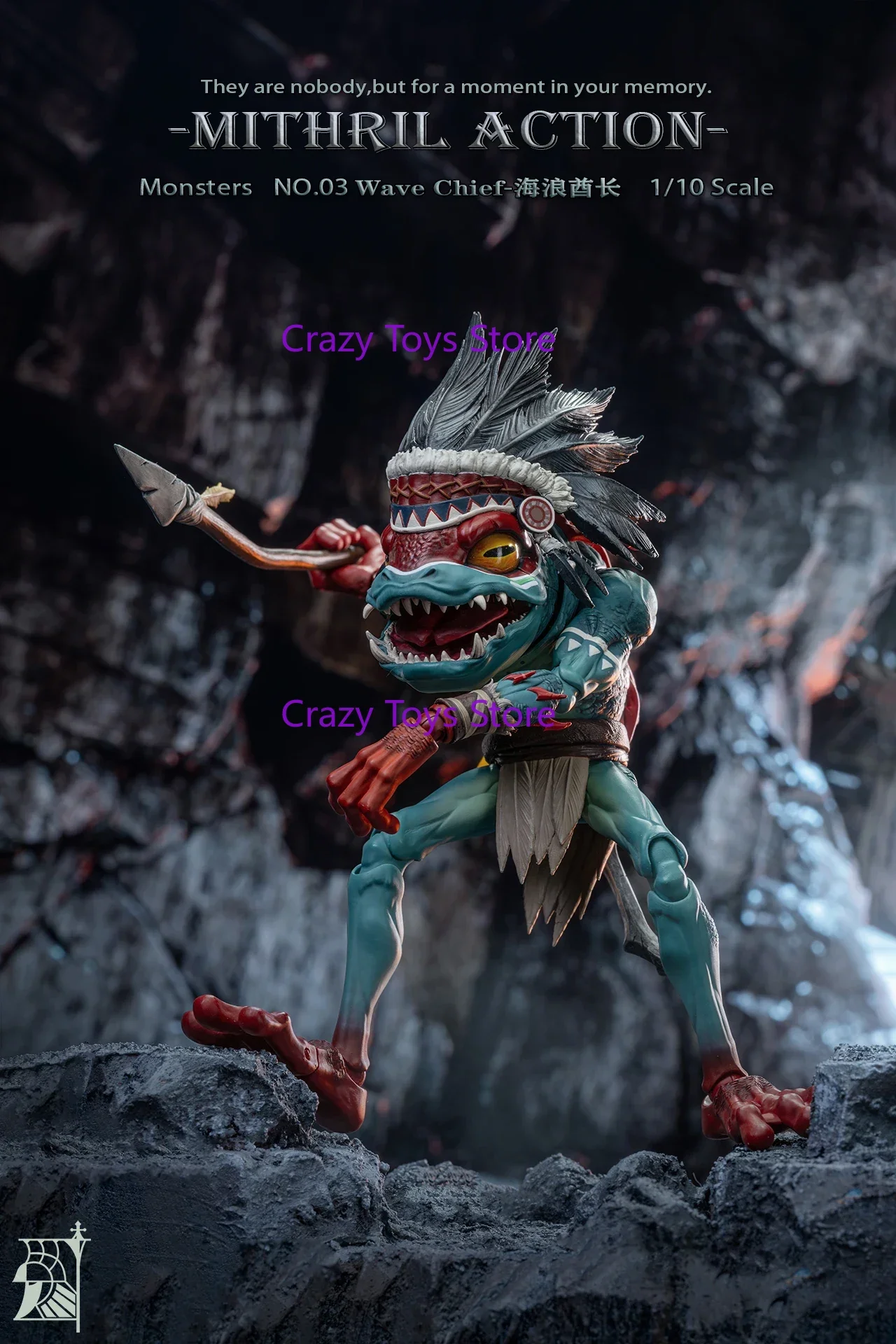 

In Stock Mithril Studio 1/10 Murloc Monsters 01 02 03 Fish People WOW Fishman Tribe Warrior Chief Archer Soldier Action Figures