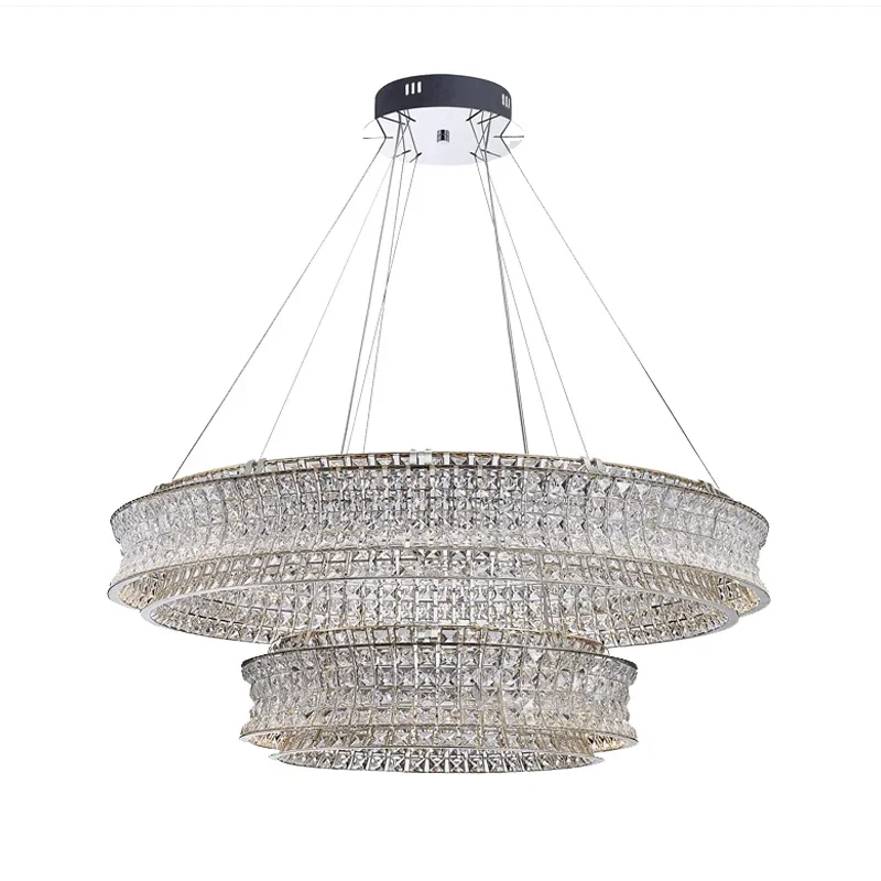 Imagem -06 - Luxo Moderno k9 Crystal Chandelier Led Pendant Lamp Pendurado Luminária Duplex Villa Living Sala de Jantar Quarto Home Decor