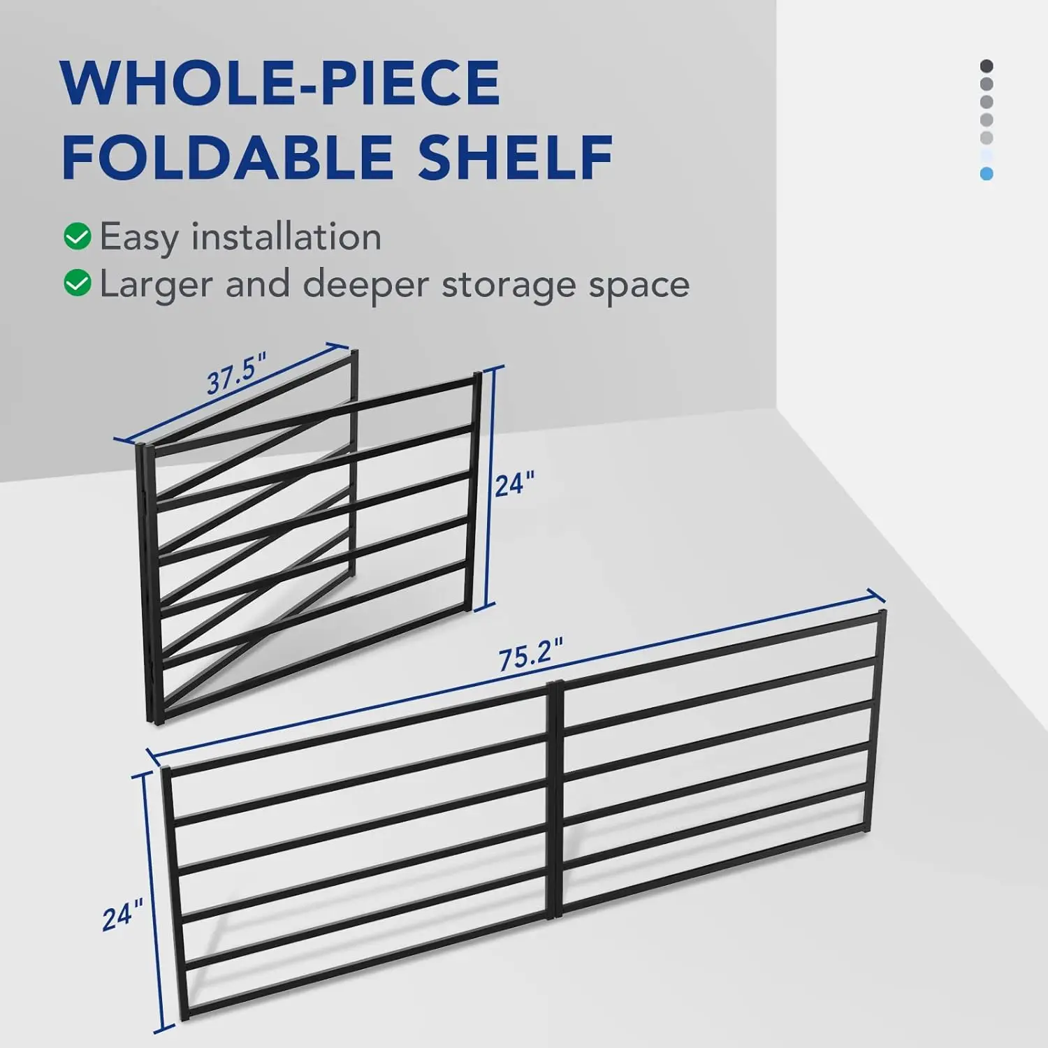 2x6ft Heavy Duty Garage Storage Shelving,1600lbs Weight Capacity, 2-Pack Wall Shelf Garage Organization System