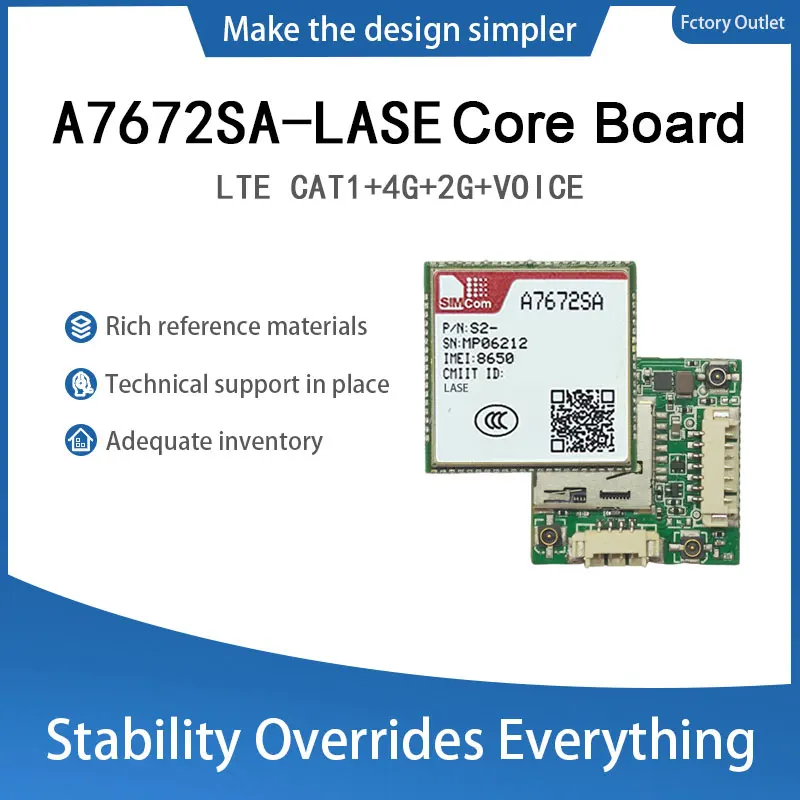 

SIMcom A7672sa-LASE CAT1 Core Board , support Data+voice 1pcs