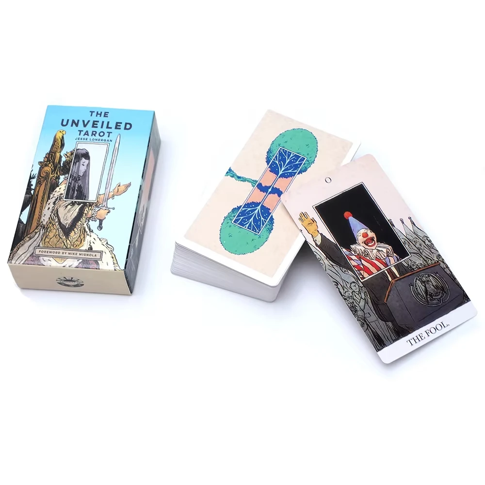 

The Unveiled Tarot Deck by Jesse Lonergan Illustrated Card Set with Foreword by Mike Mignola Unique Art Design for Tarot Enthusi