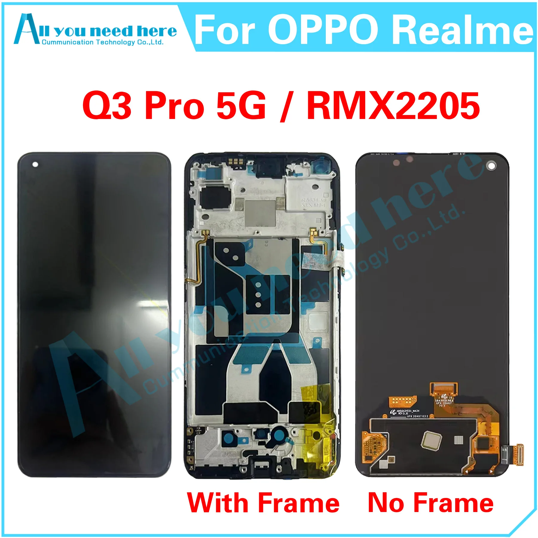 

For OPPO Realme Q3 Pro 5G RMX2205 LCD Display Touch Screen Digitizer Assembly Repair Parts Replacement