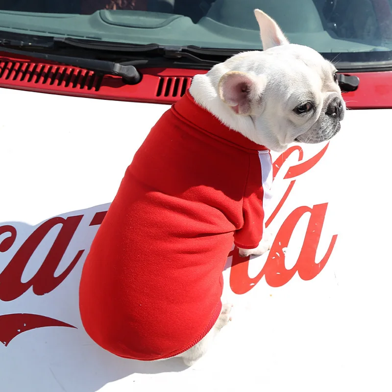 Chaqueta de béisbol para perros, ropa de invierno para perros pequeños y medianos, chaleco para cachorros, sudadera de Bulldog Francés, disfraz de