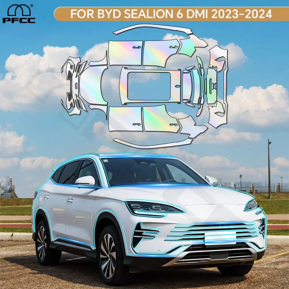 

For BYD SEALION 6 DMI 2023 2024 TPU Paint Protection Film Pre-cut Anti-scratch PPF Car Body Transparent Sticker Kit Repair Part