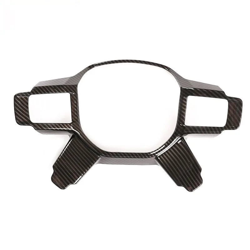 ABS Carbon Fiber Style Steering Wheel Frame Cover For Land Rover Defender L663 90 110 Black Edition Car Modification Decorative view 5