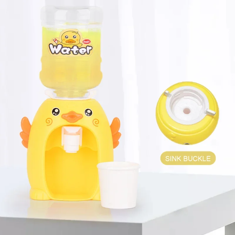 Baby Kids Mini Water Dispenser Set For Children Gift Cute Water Juice Milk Drinking Fountain Simulation Cartoon Kitchen Toys