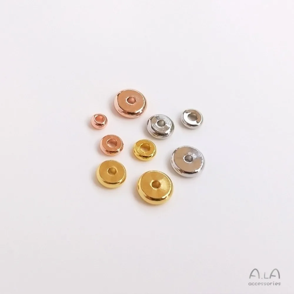 النحاس 18K الذهب اللون البلاتين مطلي ارتفع الذهب فاصل فضفاض حبة DIY طوقا سوار مطرز مجوهرات اكسسوارات المواد