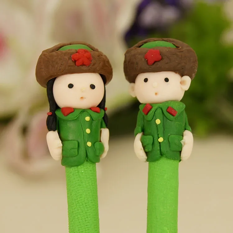 30PCS  Factory direct sales of soft clay pens, soft clay handicrafts, soft clay handmade ballpoint pens, wholesale