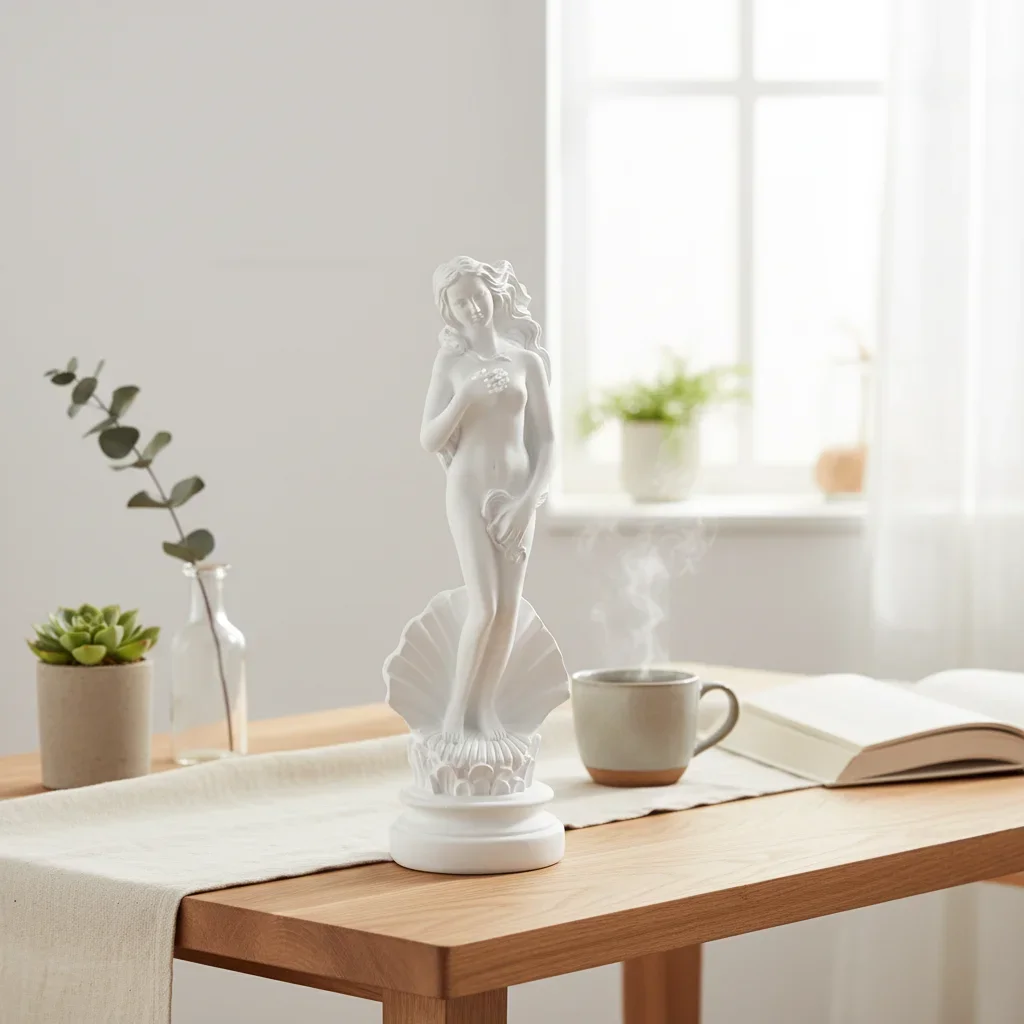 VILEAD Aphrodite Greek Goddess Figurine Resin Artistic Statuette Home Office Desk Decor Modern Spiritual Decorative Figurine