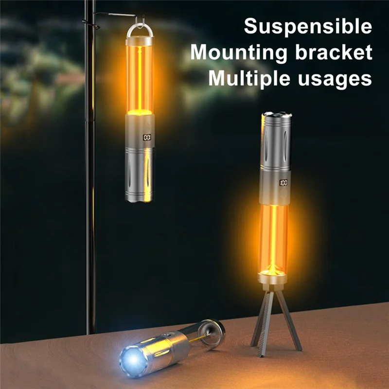 

Y67A-High Strong Power Led Flashlights Outdoor Torch With Display Light Camping Fishing Emergency Zoom Lantern