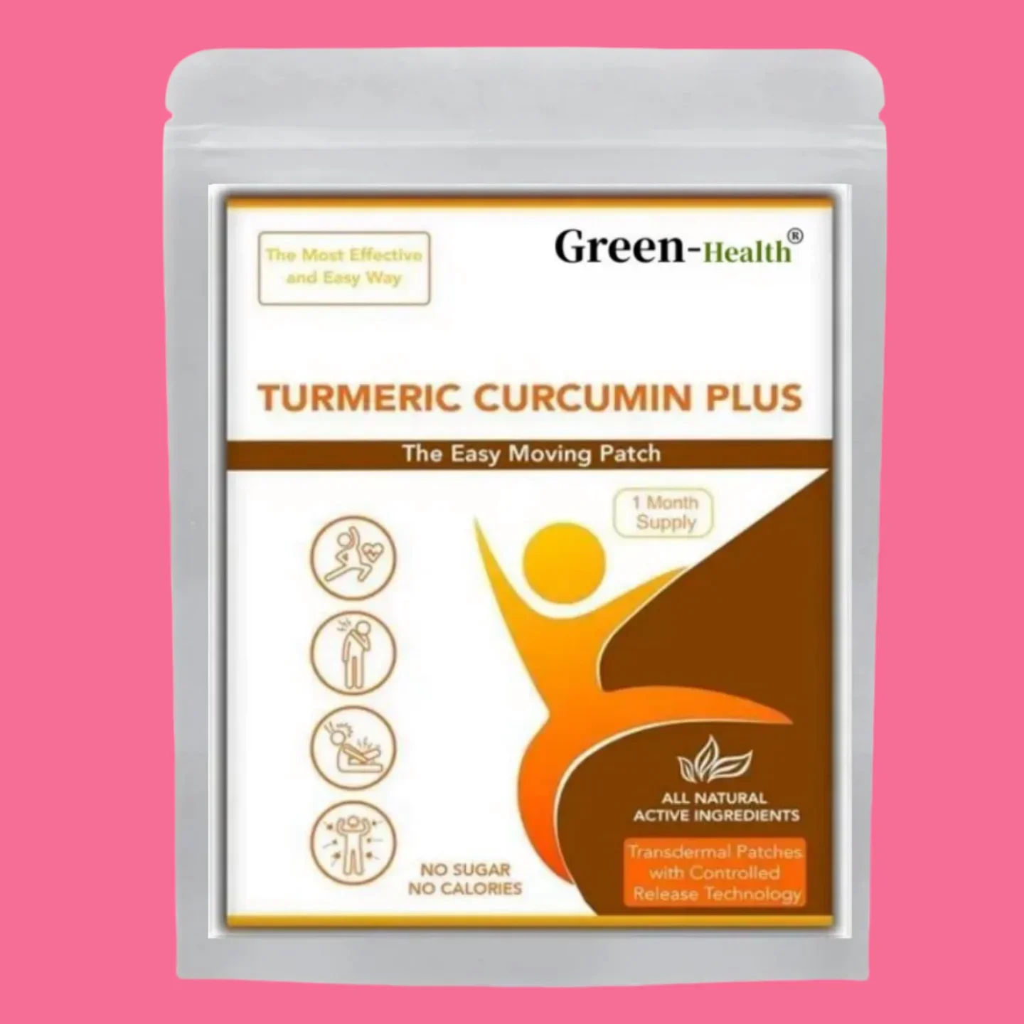 Turmeric Curcumin Transdermal Patches 30 Patches One Month Supply– Usa Made