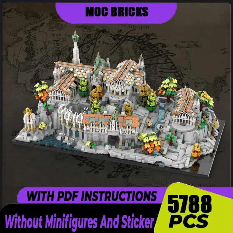 Beliebte Film modus Moc Bausteine Mini Craft Castle technische Straßen ansicht Ziegel DIY Montage Bau Spielzeug Weihnachts geschenk