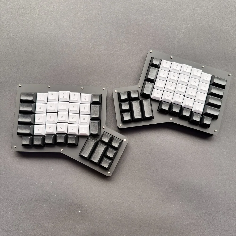 ErgoDox RGB Wired Split Mechanical Keyboard Acrylic Case VIA Hot Swap Ergo Ergonomics Horn Keyboard Radium Carve DSA Keycap