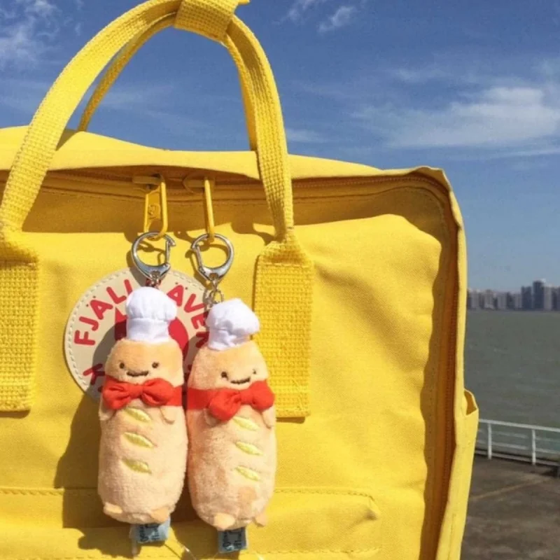 Kawaii 9 cm SumikkoGurashi boulangerie gestionnaire jouets en peluche porte-clés dessin animé pain grillé moelleux Baguette poupée douce sac à dos charme cadeau