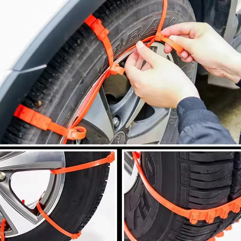 10/20PCS Car Tire Chains Winter Snow Anti-Skid Tyre Cable Ties Auto Outdoor Snow Tire Tyre Anti Skid Chain Emergency Accessories
