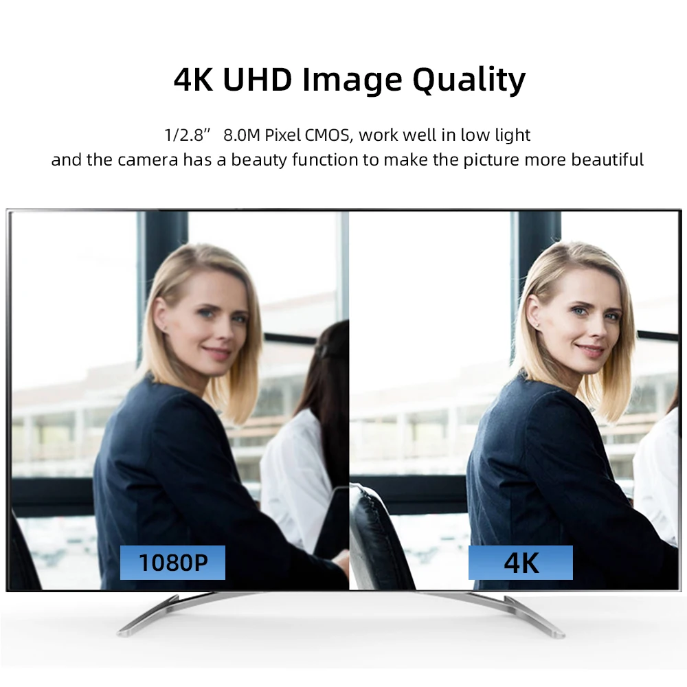 4K Webcam, 4K30 1/2.8'' Sony Sensor, Auto Framing / Beauty Function, Remote Control, Streaming Webcam for PC, Mac, Laptop