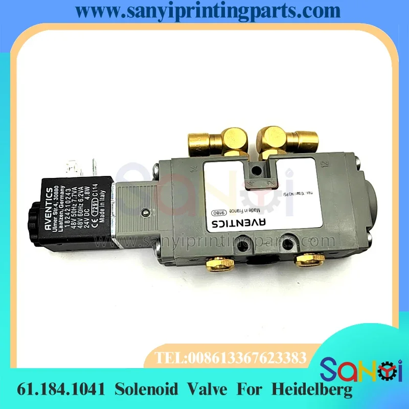 จัดส่งฟรี Heidelberg Original Solenoid วาล์ว 61.184.1041 6 มม.สําหรับ CD102 SM74 พิมพ์เครื่อง
