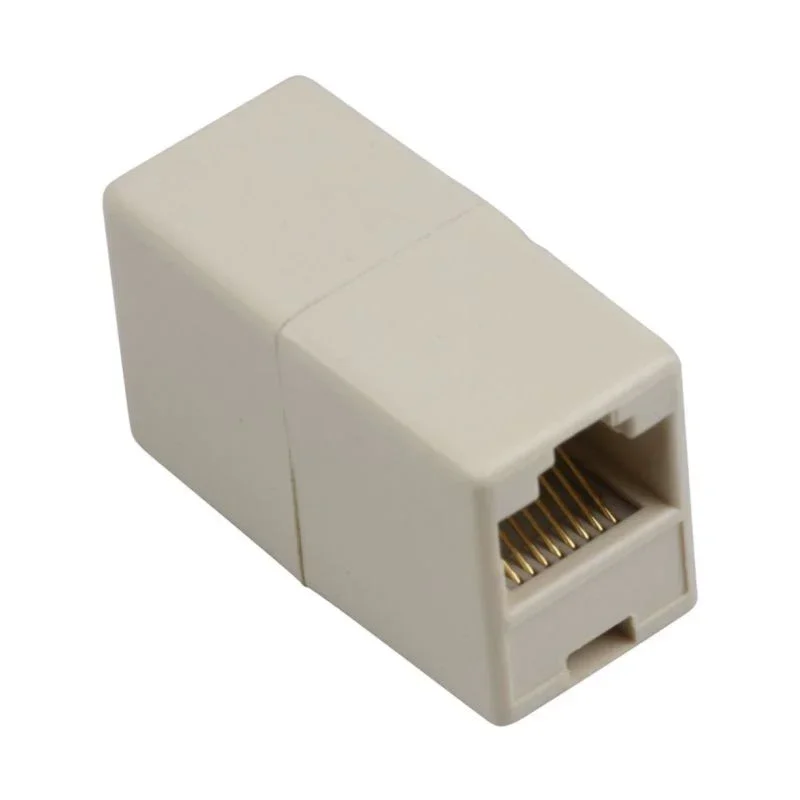 10 peças conector cabo de rede 32*21*16mm 8 pinos cat 5e cat ln cabo acoplador ethernet marceneiro lan branco fino quente